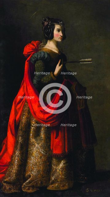 Saint Ursula, 1635. Creator: Zurbarán, Francisco, de (1598-1664).