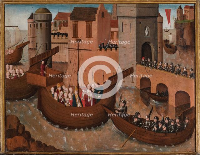 Saint Ursula and the Eleven Thousand Virgins Returning to Cologne, c1485-1490. Creator: Swabian master (active ca. 1500).