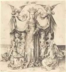 Saint Ursula and Her Maidens, c. 1475/1480. Creator: Israhel van Meckenem