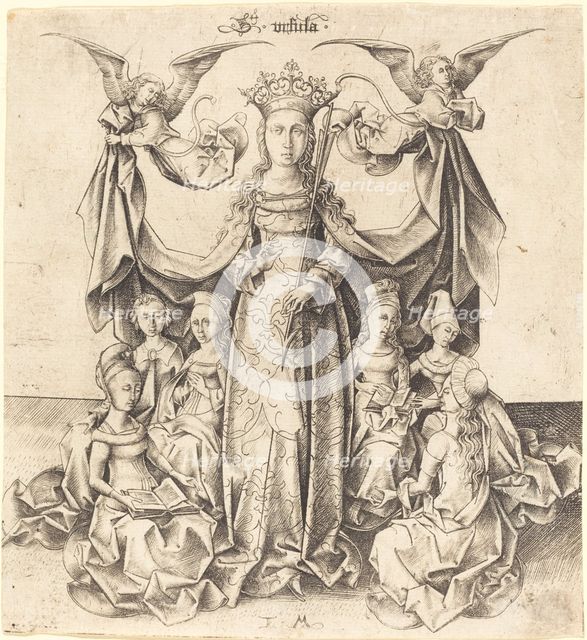 Saint Ursula and Her Maidens, c. 1475/1480. Creator: Israhel van Meckenem.