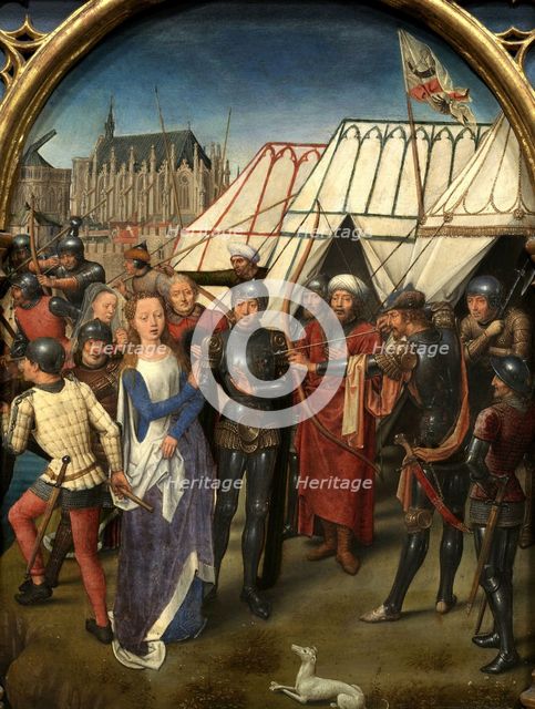 Saint Ursula Shrine: The Martyrdom of Saint Ursula, 1489. Creator: Memling; Hans (1433/40-1494).