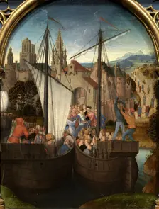 Saint Ursula Shrine: Arrival in Basel, 1489. Creator: Memling; Hans (1433/40-1494)