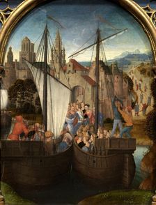Saint Ursula Shrine: Arrival in Basel, 1489. Creator: Memling; Hans (1433/40-1494)