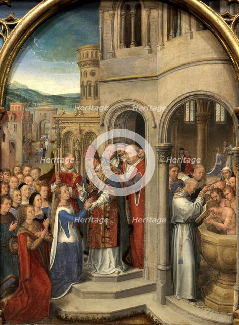 Saint Ursula Shrine: Arrival in Rome, 1489. Creator: Memling; Hans (1433/40-1494).