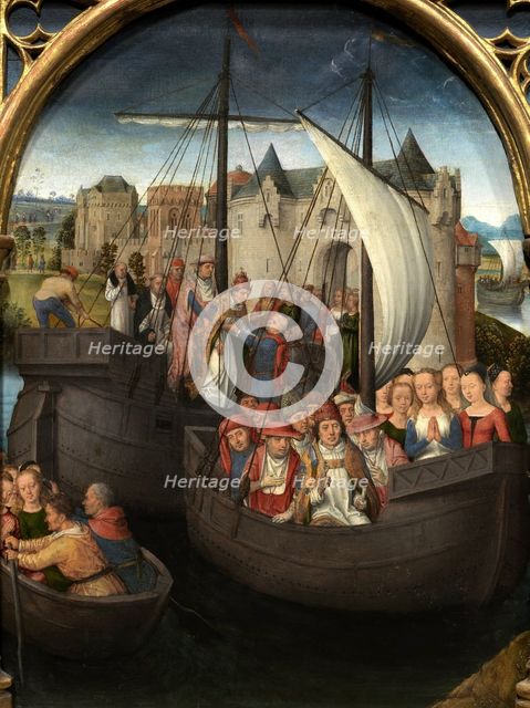 Saint Ursula Shrine: Departure from Basel, 1489. Creator: Memling; Hans (1433/40-1494).