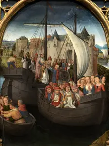 Saint Ursula Shrine: Departure from Basel, 1489. Creator: Memling; Hans (1433/40-1494)