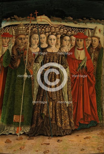 Saint Ursula with the Eleven Thousand Virgins, c1490. Creator: Master of the Once Mil Vírgenes.