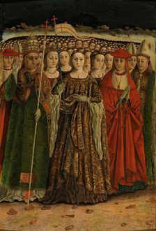 Saint Ursula with the Eleven Thousand Virgins, c1490. Creator: Master of the Once Mil Vírgenes