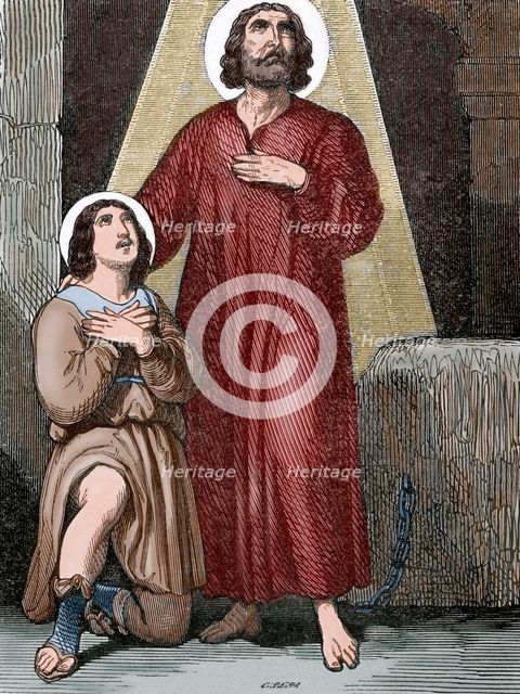 Saint Valentine, Roman saint, 3rd century.  Creator: Unknown.