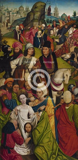 Saint Veronica and a group of Knights, 1477. Creator: Derick Baegert.