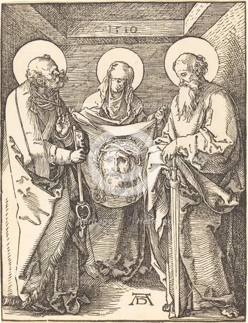 Saint Veronica between Saints Peter and Paul, 1509. Creator: Albrecht Durer.