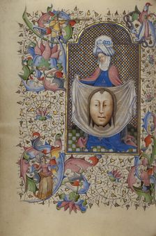 Saint Veronica Displaying the Sudarium; Book of Hours, about 1450-1455. Creator: Master of Guillebert de Mets