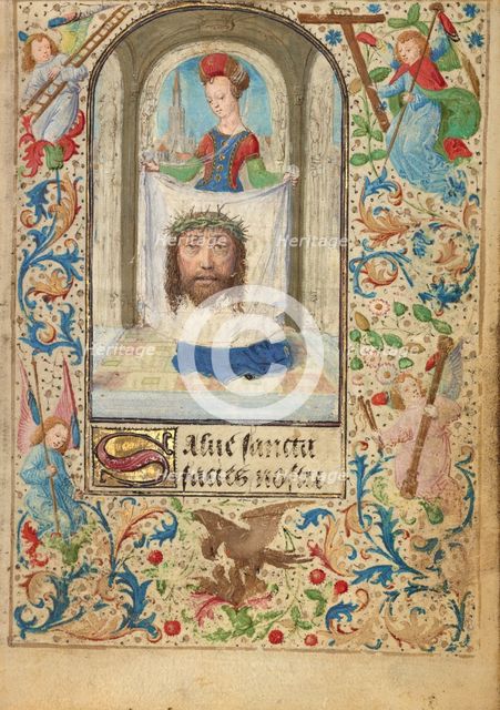 Saint Veronica; Prayer Book of Charles the Bold, about 1471. Creator: Lieven van Lathem.