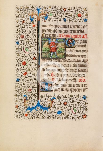 Saint Victor with a Sword; Book of Hours, about 1440-1450. Creator: Workshop of the Bedford Master.