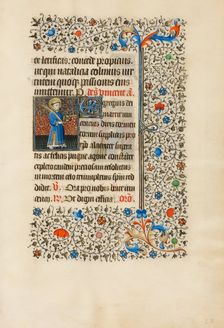 Saint Vincent with a Book and a Palm; Book of Hours, about 1440-1450. Creator: Workshop of the Bedford Master