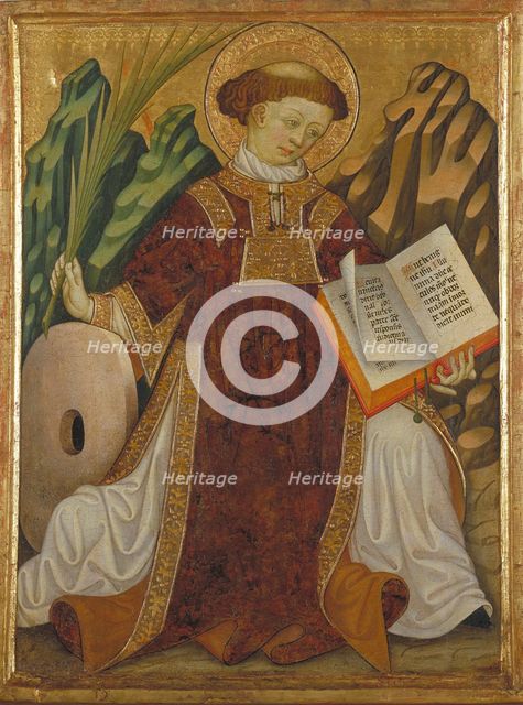 Saint Vincent, ca 1430. Artist: Zaortiga, Bonanat (active 15th century)