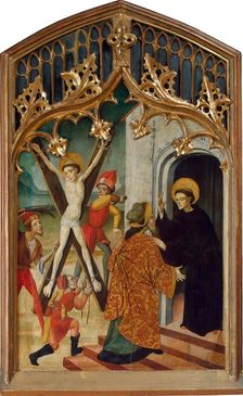 Saint Vincent of Saragossa and Saint Vincent Ferrer, 1430s. Creator: Martorell, Bernat, the Elder (1390-1452)