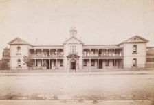 Saint Vincent's Hospital, Sydney: exterior, [between 1880 and 1889?]. Creator: Charles Bayliss