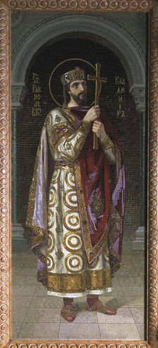 Saint Vladimir of Kiev, 1900s. Creator: Bodarevsky, Nikolai Kornilovich (1850-1921)