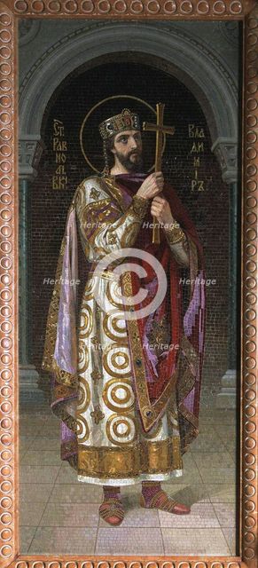 Saint Vladimir of Kiev, 1900s.  Creator: Bodarevsky, Nikolai Kornilovich (1850-1921).