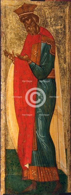 Saint Vladimir of Kiev, Early 15th cen.. Artist: Russian icon  