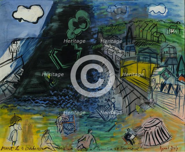 Sainte-Adresse, le cargo noir, 1951. Creator: Dufy, Raoul (1877-1953).