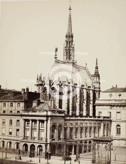 Sainte-Chapelle, Paris, between 1860 and 1870. Creator: Edouard Baldus.