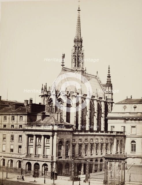 Sainte-Chapelle, Paris, between 1860 and 1870. Creator: Edouard Baldus.