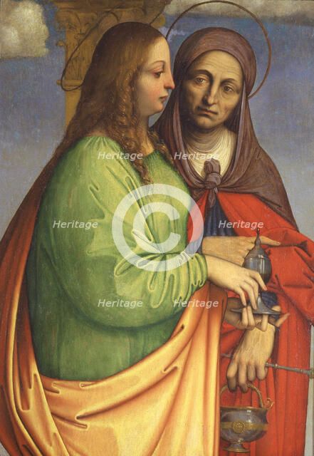 Saints Martha and Mary Magdalene, Early16th century. Creator: Giovanni Agostino da Lodi (active c. 1495-c. 1525).