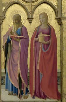 Saints Matthew and Mary Magdalen. Cortona Polyptych, ca 1437. Creator: Angelico, Fra Giovanni, da Fiesole (ca. 1400-1455)