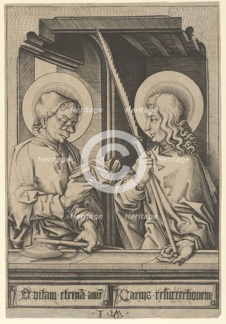 Saints Matthias and Judas Thaddaeus, from The Apostles,.n.d. Creator: Israhel van Meckenem.