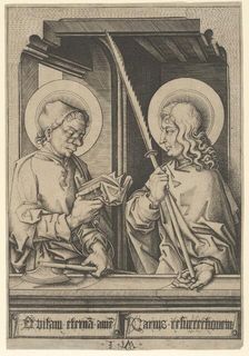 Saints Matthias and Judas Thaddaeus, from The Apostles,.n.d. Creator: Israhel van Meckenem