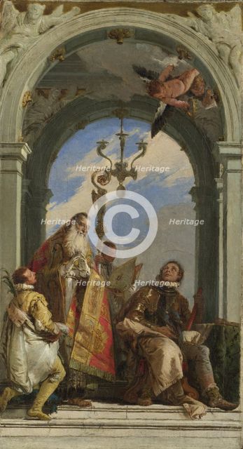 Saints Maximus and Oswald, c. 1745. Creator: Tiepolo, Giambattista (1696-1770).