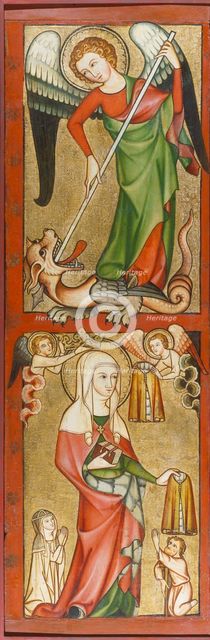 Saints Michael and Elizabeth of Hungary, 1325-1335. Creator: Rhenish Master c1330.