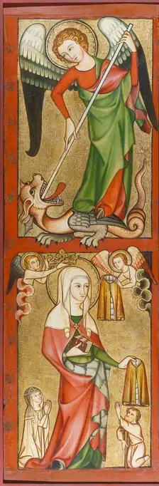 Saints Michael and Elizabeth of Hungary, 1325-1335. Creator: Rhenish Master c1330