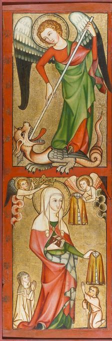 Saints Michael and Elizabeth of Hungary, 1325-1335. Creator: Rhenish Master c1330