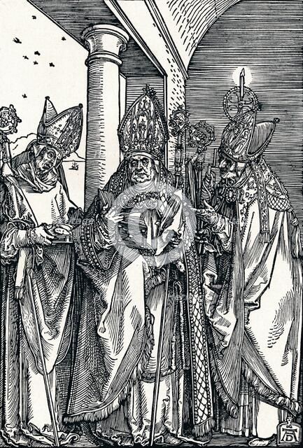 'Saints Nicholas, Ulrich and Erasmus', 1508 (1906).  Artist: Albrecht Durer.