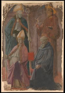 Saints Augustine and Francis, a Bishop Saint, and Saint Benedict. Creator: Filippo Lippi
