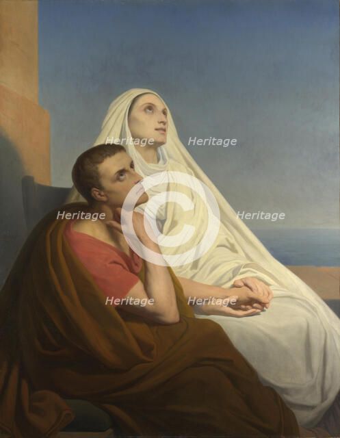 Saints Augustine and Monica, 1854. Artist: Scheffer, Ary (1795-1858)