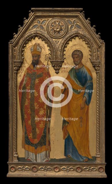 Saints Augustine and Peter, About 1350. Creators: Paolo Veneziano, Workshop of Paolo Veneziano.