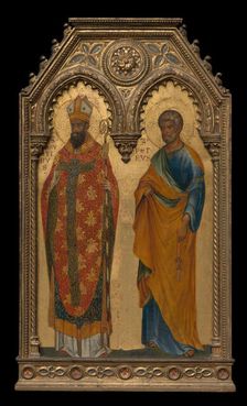 Saints Augustine and Peter, About 1350. Creators: Paolo Veneziano, Workshop of Paolo Veneziano