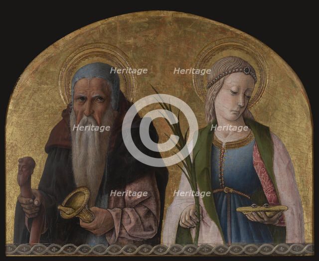 Saints Antony the Hermit and Lucy , ca 1470. Creator: Crivelli, Carlo (c. 1435-c. 1495).