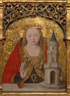 Saints Apollonia, Barbara, and Agatha, 1490/1500. Creator: Master Alejo