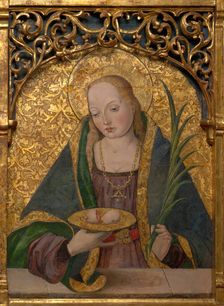 Saints Apollonia, Barbara, and Agatha, 1490/1500. Creator: Master Alejo