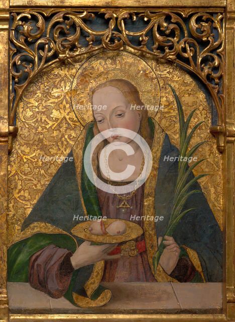 Saints Apollonia, Barbara, and Agatha, 1490/1500. Creator: Master Alejo.