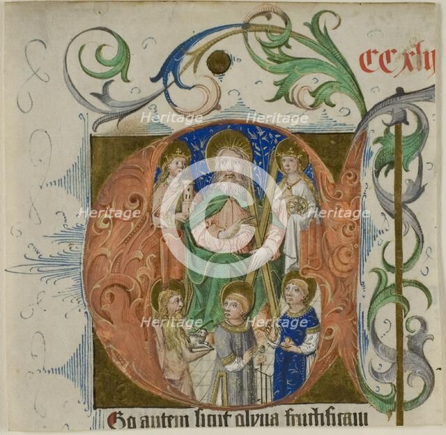 Saints Barbara, Catherine, Andrew, John the Baptist, Lawrence and Thomas à Beckett..., 1460/70. Creator: Unknown.