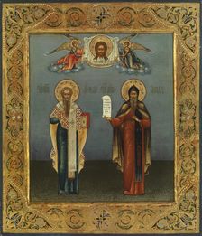 Saints Cyril and Methodius. Artist: Bogatenko (Bogatenkov), Yakov Alexeevich (1875-1941)