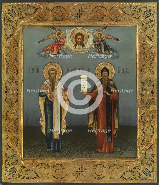 Saints Cyril and Methodius. Artist: Bogatenko (Bogatenkov), Yakov Alexeevich (1875-1941)