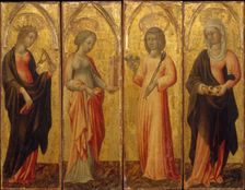 Saints Catherine of Alexandria, Barbara, Agatha, and Margaret, ca. 1470. Creator: Giovanni di Paolo