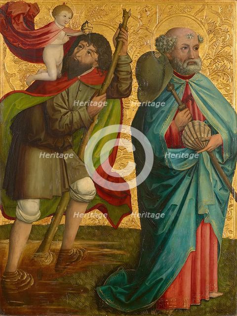 Saints Christopher and James Major, 1480.  Creator: Master of Großgmain.
